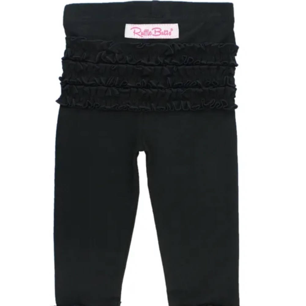 Ruffle Butts Baby Girl Solid Ruffle Leggings 12-18 months NWT - Picture 2 of 4